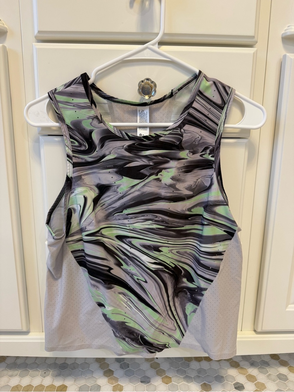 lululemon athletica Marble Print Sleeveless Tank in Black, Gray, Green